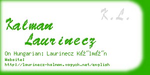 kalman laurinecz business card